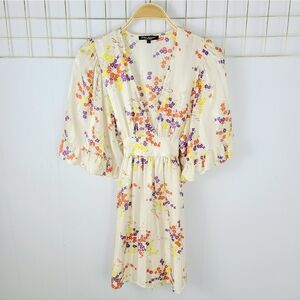 Betsey Johnson New York Black Label Silk Vintage Floral 90s Babydoll Fairy Dress